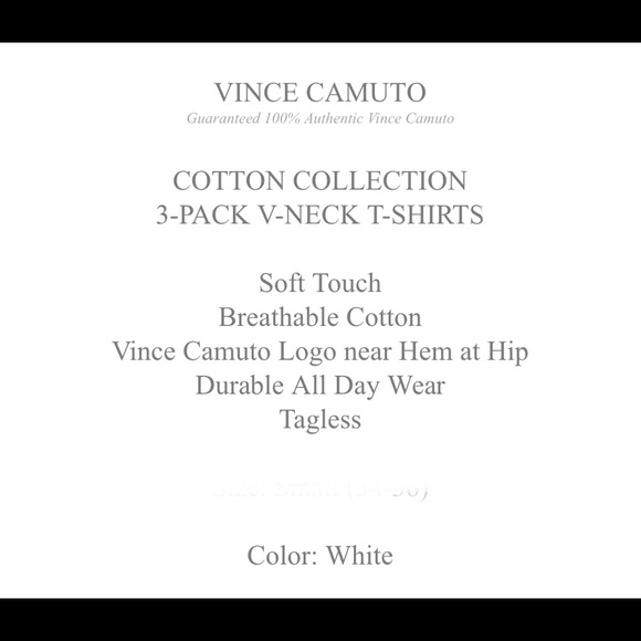 💜Vince Camuto Men’s 3Pack V-Neck T-shirts - Picture 5 of 5